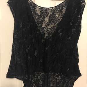 Black lace top **Cute trendy**
